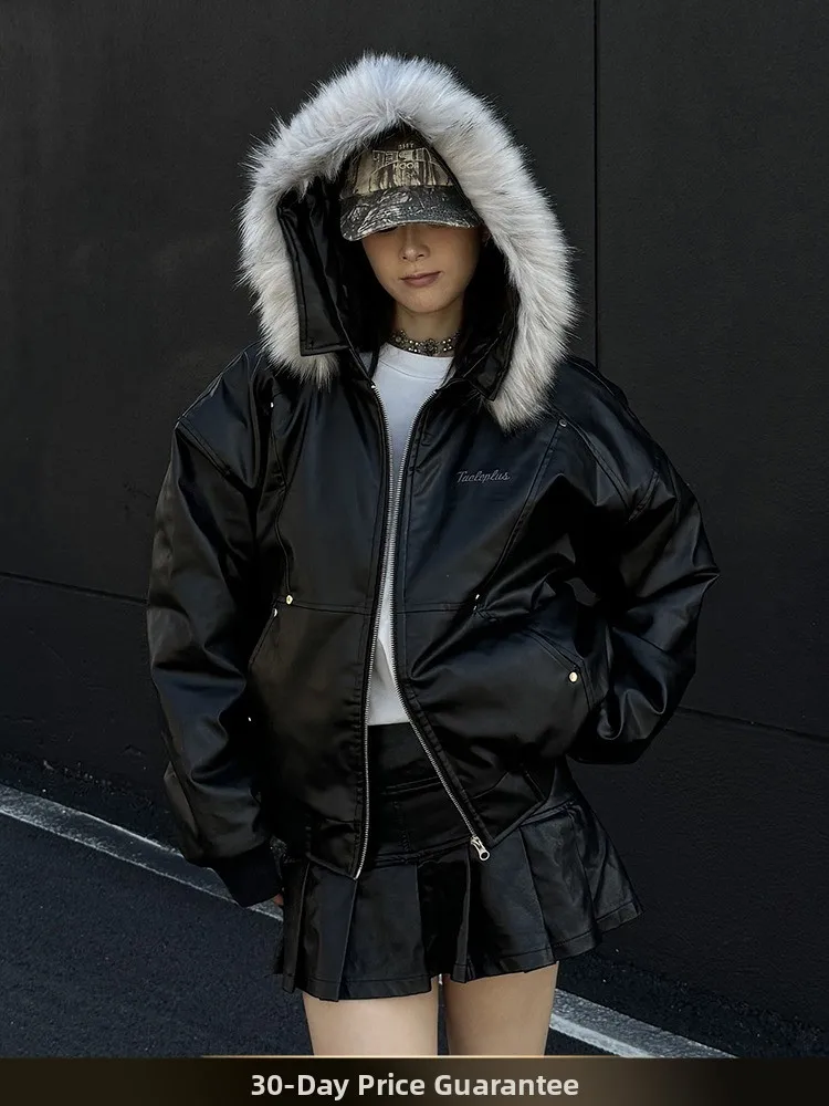 Мужская зимняя парка в американском ретро-стиле с отстегивающимся меховым воротником и капюшоном, уличная деконструированная куртка из искусственной кожи и хлопка
Мужская зимняя парка в американском ретро-стиле с отстегивающимся меховым воротником и капюшоном, уличная деконструированная куртка из искусственной кожи и хлопка