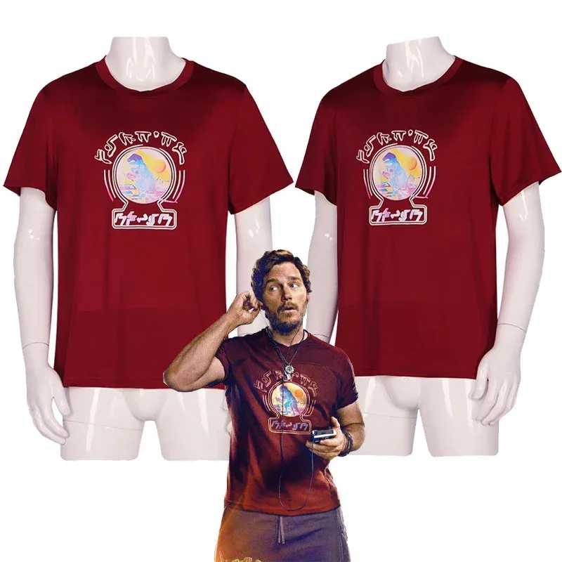 Movie Guardians of The Galaxy Vol 3 Cosplay Costume Star Lord Shirt Peter Jason Quill Cosplay Red Short Sleeve T-shirt for Adult
Movie Guardians of The Galaxy Vol 3 Cosplay Costume Star Lord Shirt Peter Jason Quill Cosplay Red Short Sleeve T-shirt for Adult