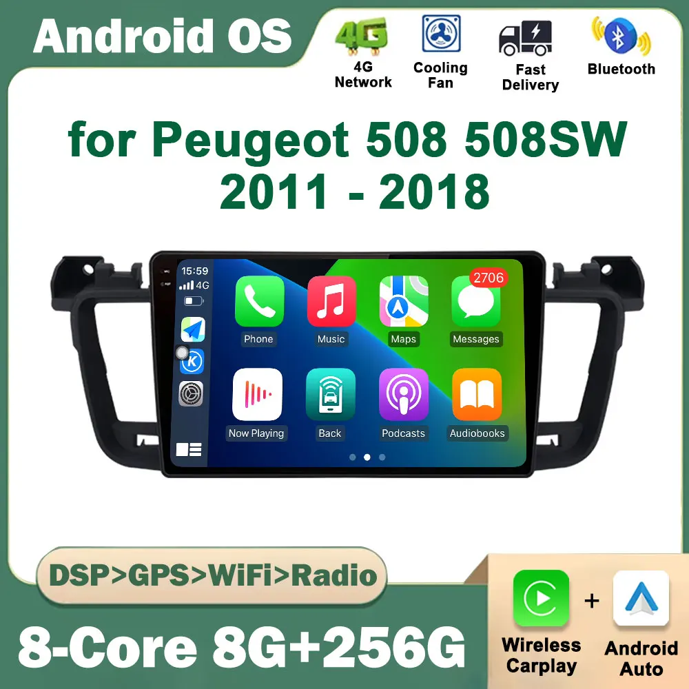 9 '' for Peugeot 508 508SW 2011 - 2018 Car Radio Multimedia Player GPS Navigation Android OS Head Unit WiFi DSP Stereo Autoradio
9 '' for Peugeot 508 508SW 2011 - 2018 Car Radio Multimedia Player GPS Navigation Android OS Head Unit WiFi DSP Stereo Autoradio