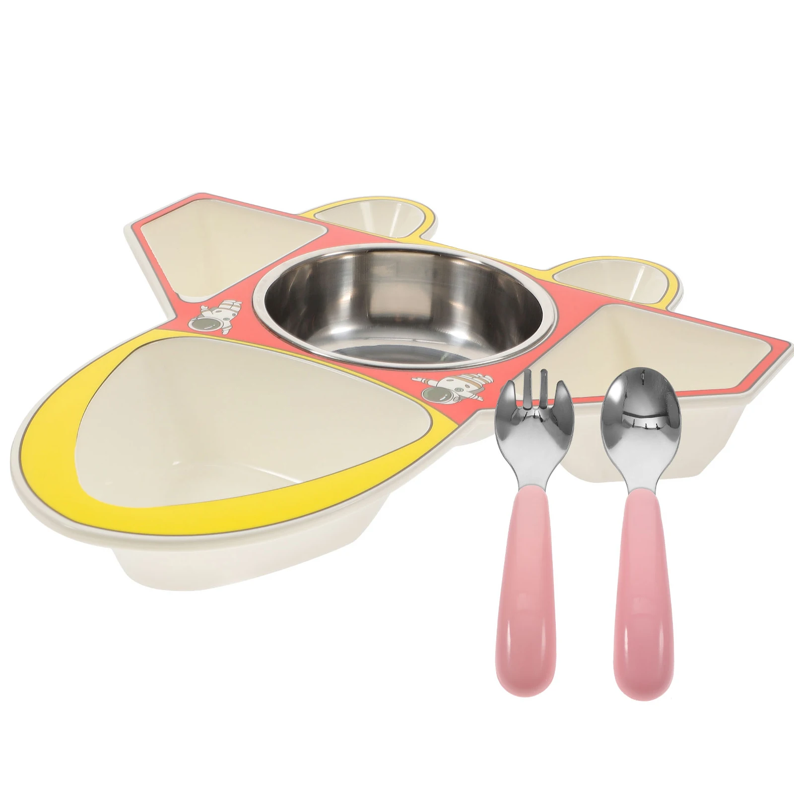 Kids Plates Divided Food Bowl Tableware Set Stainless Steel Sections Airplane Shape Cartoon Style Toddler Serving
Kids Plates Divided Food Bowl Tableware Set Stainless Steel Sections Airplane Shape Cartoon Style Toddler Serving