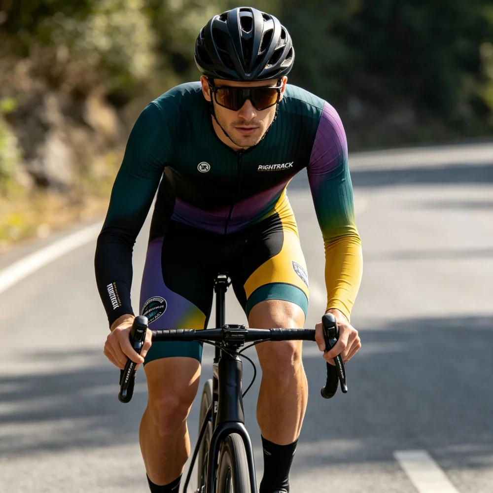 Pro Men's Dragon Long Sleeve Triathlon Trisuit RIGHTTRACK Slim Skinsuit for Swimming Cycling Running Race
Pro Men's Dragon Long Sleeve Triathlon Trisuit RIGHTTRACK Slim Skinsuit for Swimming Cycling Running Race