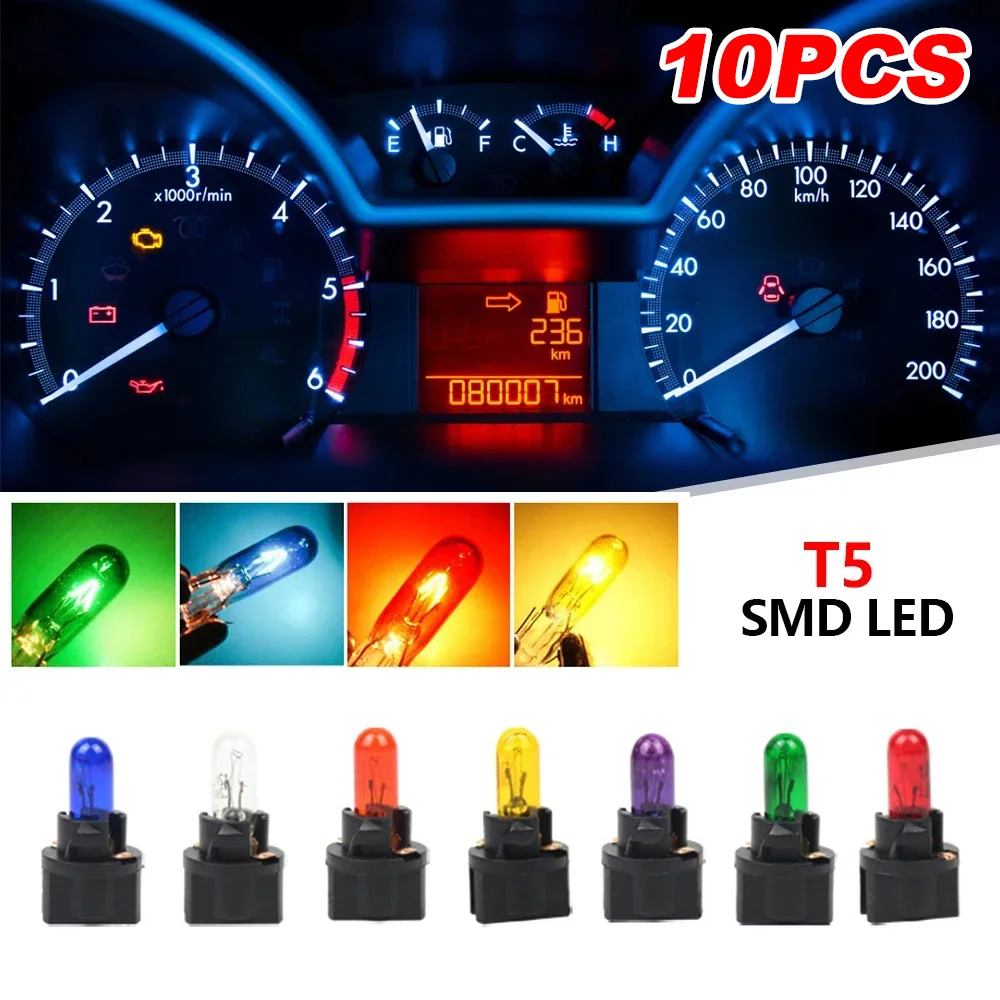 10Pcs T5 SMD LED Car Light Automobiles Light-emitting Diode Instrument Gauge Dashboard Light Bulbs Auto Interior Indicator Lamp
10Pcs T5 SMD LED Car Light Automobiles Light-emitting Diode Instrument Gauge Dashboard Light Bulbs Auto Interior Indicator Lamp