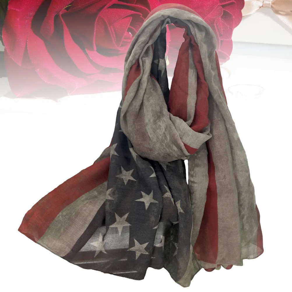 Lightweight Comfortable American Flag Scarf Elegant Tippet for Women Grey 200x100 Retro Fashionable Gift Women Scarf
Lightweight Comfortable American Flag Scarf Elegant Tippet for Women Grey 200x100 Retro Fashionable Gift Women Scarf