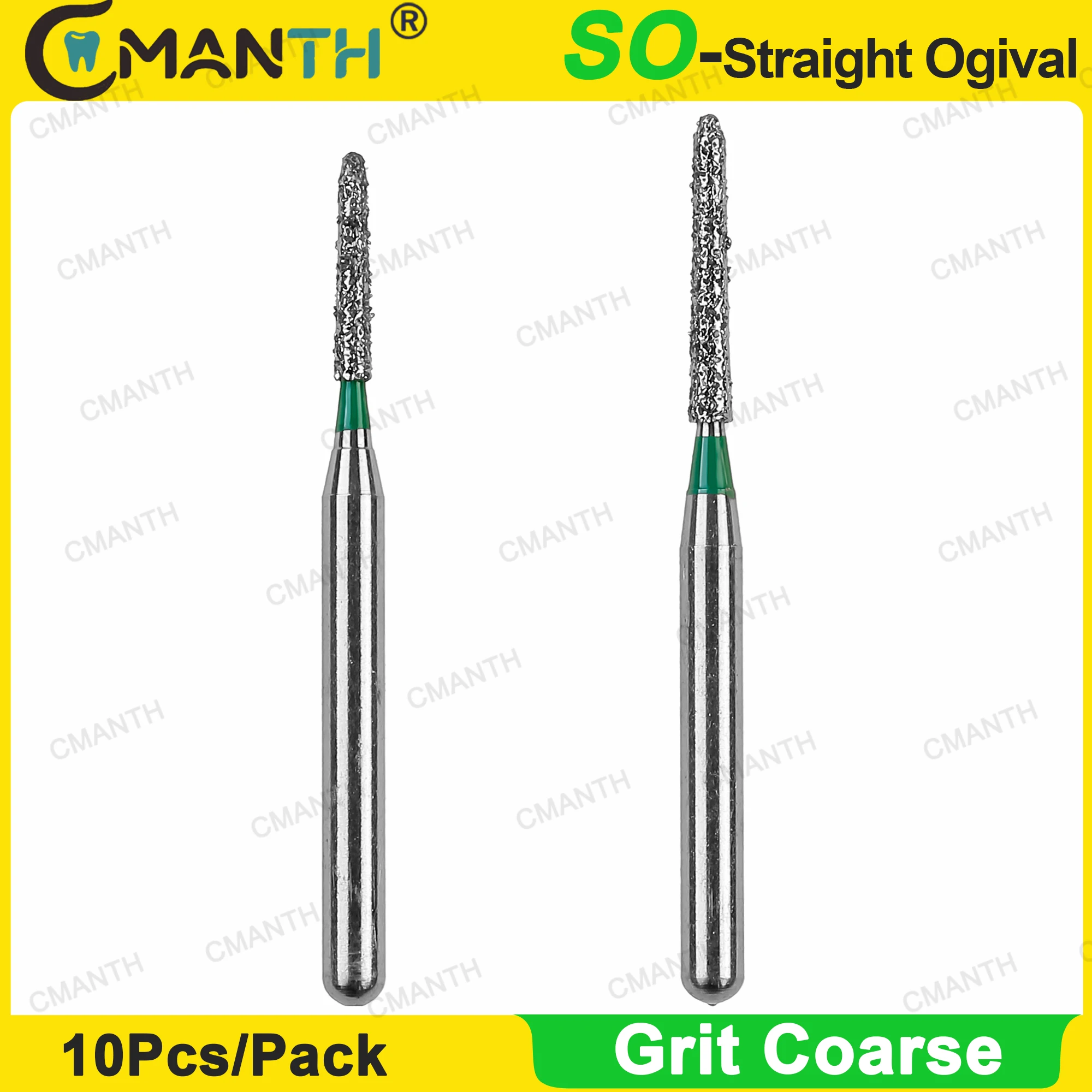 10Pcs Dental Diamond Burs Drill Dental Burs SO-29C SO-35C FG 1.6mm SO Straight Ogival for High Speed Handpiece
10Pcs Dental Diamond Burs Drill Dental Burs SO-29C SO-35C FG 1.6mm SO Straight Ogival for High Speed Handpiece