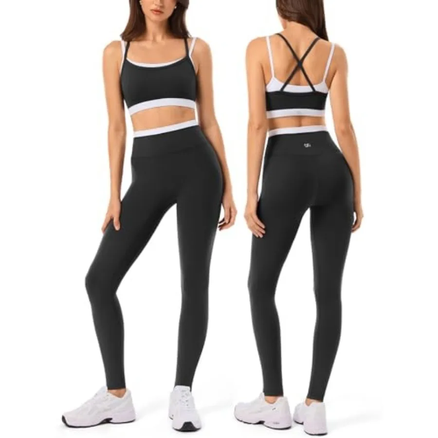 2 Pieces Workout Sets for Women, Seamless Yoga Leggings with Padded Sports Bras, Athletic Matching Outfits, Gym, Casual
2 Pieces Workout Sets for Women, Seamless Yoga Leggings with Padded Sports Bras, Athletic Matching Outfits, Gym, Casual