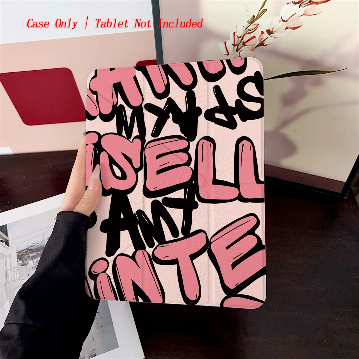 Modern Cute Y-Fold Acrylic Black&Red Cartoon Letter Patterns iPad Cover For Apple iPad 9th-10th Gen Air 5 Mini 6 Shockproof Case
Modern Cute Y-Fold Acrylic Black&Red Cartoon Letter Patterns iPad Cover For Apple iPad 9th-10th Gen Air 5 Mini 6 Shockproof Case