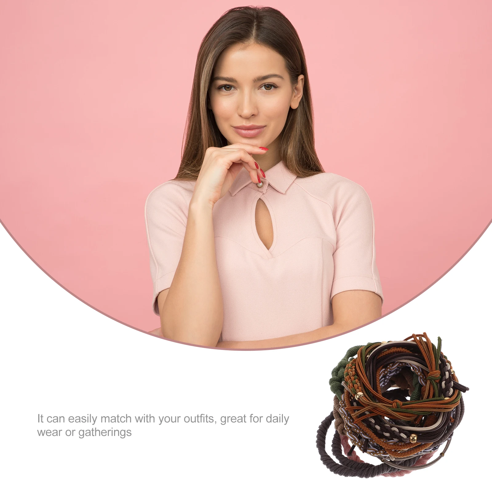 20 Pcs Retro Hair Tie Elastic Bohemia Ropes Girl Headdress Colorful Hair Rings Everyday Wear Styling Accessories
20 Pcs Retro Hair Tie Elastic Bohemia Ropes Girl Headdress Colorful Hair Rings Everyday Wear Styling Accessories