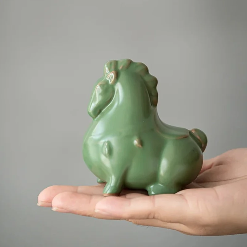 Ru Kiln Green Horse Tea Pet Celadon Ceramic Feng Shui Wealth Statue Good Luck Home Desk Decor Chinese Tea Gift
Ru Kiln Green Horse Tea Pet Celadon Ceramic Feng Shui Wealth Statue Good Luck Home Desk Decor Chinese Tea Gift