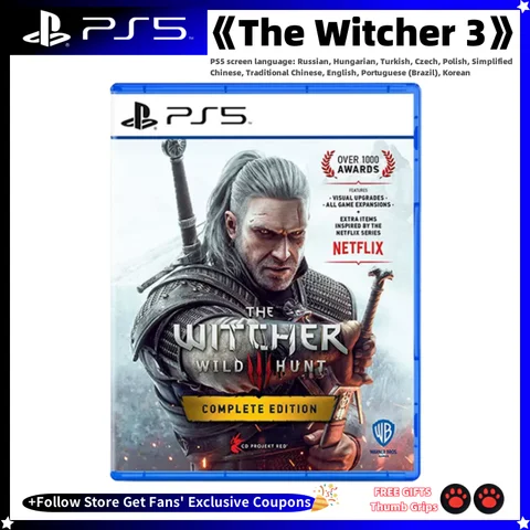 The Witcher 3 Wild Hunt Jogo, Versão completa de DLC, Novíssimo, Genuíno, Licenciado, PS5, Playstation 4, Playstation 4 Jogos, Ps4