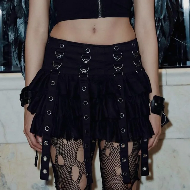 Summer 2000s New Dark Style Fashion Mini Skirt Black Sexy Versatile Fitted Mesh Cake Skirts Women Belt Patchwork Y2k Clothing
Summer 2000s New Dark Style Fashion Mini Skirt Black Sexy Versatile Fitted Mesh Cake Skirts Women Belt Patchwork Y2k Clothing