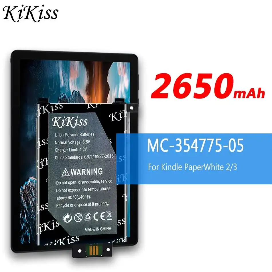 Lightweight Tablet Battery Safe MC-354775-05 58-000049 For Amazon Kindle Paperwhite 2 3 KPW2 KPW3 2650mAh
Lightweight Tablet Battery Safe MC-354775-05 58-000049 For Amazon Kindle Paperwhite 2 3 KPW2 KPW3 2650mAh