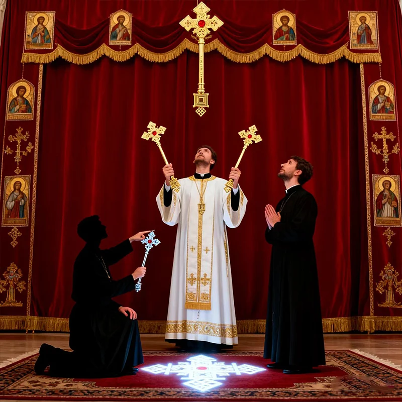 New Orthodox classic magic wand cross scepter metal hand-held ornament church prayer ceremony blessing collection exquisite gift
New Orthodox classic magic wand cross scepter metal hand-held ornament church prayer ceremony blessing collection exquisite gift