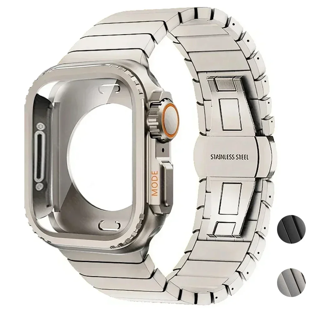 Metal Case+Strap for Apple Watch Band Series Ultra 2 10 9 8 7 6 SE 5 Stainless Steel Protective Shell For Iwatch 46 49mm 45 44mm
Metal Case+Strap for Apple Watch Band Series Ultra 2 10 9 8 7 6 SE 5 Stainless Steel Protective Shell For Iwatch 46 49mm 45 44mm