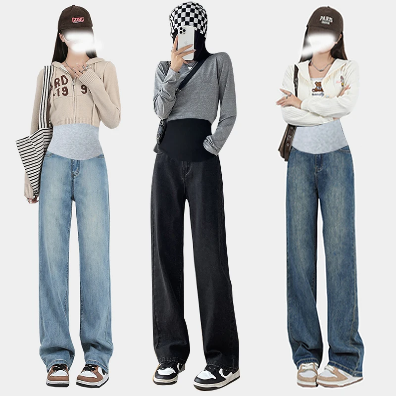 Pregnancy Women Spring Autumn Wide leg Loose Straight Washed Denim Jeans Maternity Vintage High Waist Support Belly Pants
Pregnancy Women Spring Autumn Wide leg Loose Straight Washed Denim Jeans Maternity Vintage High Waist Support Belly Pants