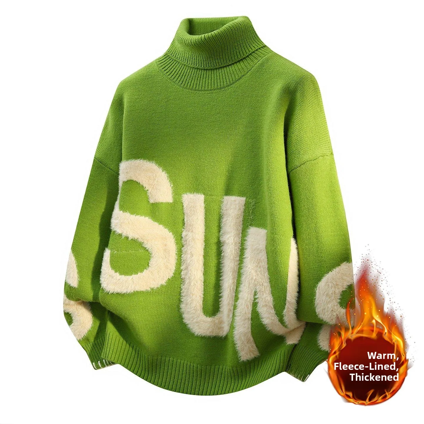 Men's Winter Thiened Fce High Collar Knitted Sweater Warm High Quali Yarn Casual Sle Long Sve Basic Faion
Men's Winter Thiened Fce High Collar Knitted Sweater Warm High Quali Yarn Casual Sle Long Sve Basic Faion