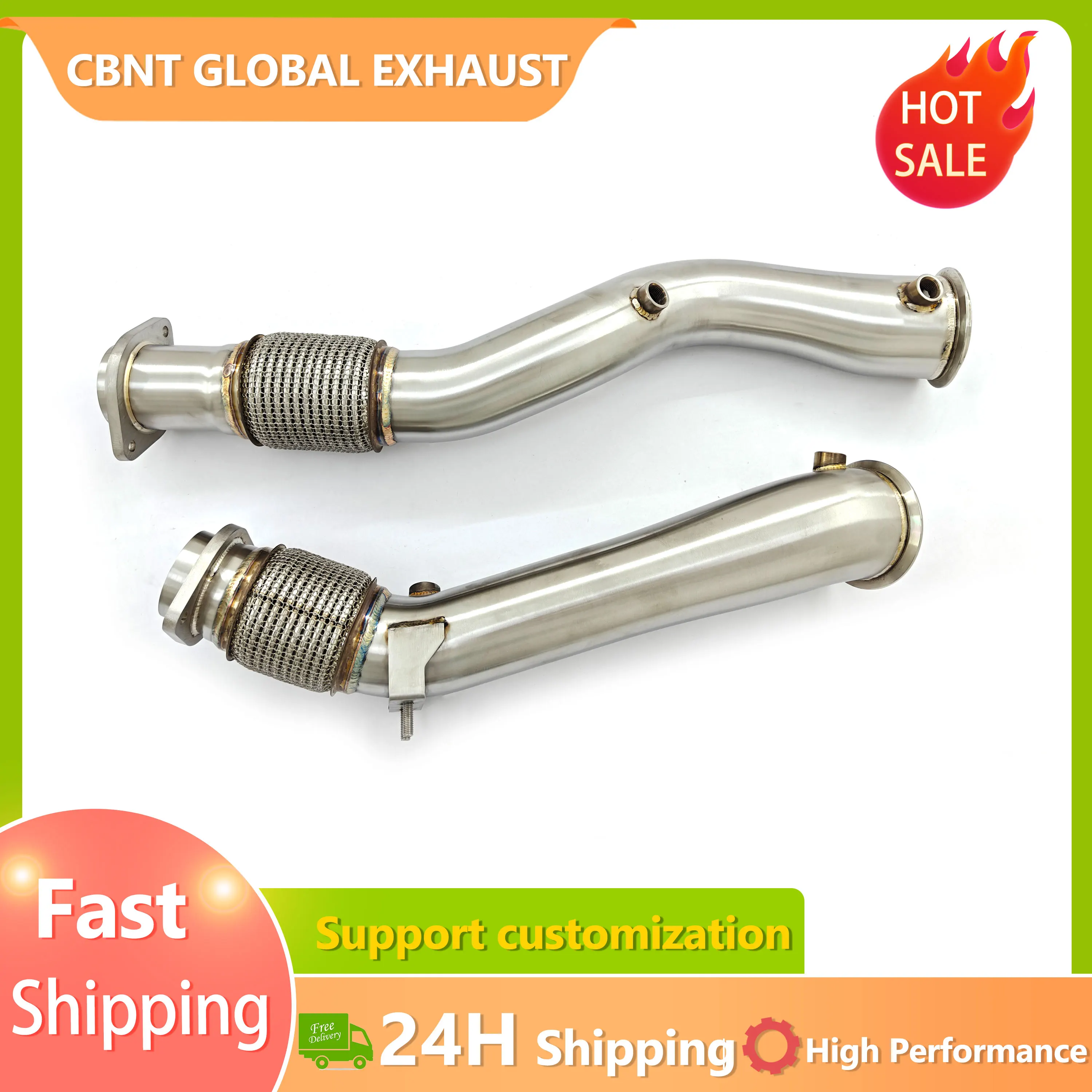 CBNT Integrated one-piece Downpipe for BMW X3M F97 X4M F98 S58 3.0T Diameter From 3.5inches to 3inches to 2.75inches
CBNT Integrated one-piece Downpipe for BMW X3M F97 X4M F98 S58 3.0T Diameter From 3.5inches to 3inches to 2.75inches