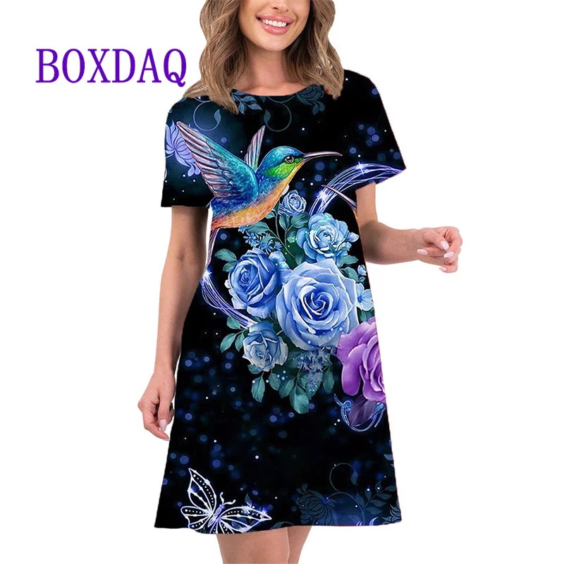 Gradient Colorful 3D Rose Vintage Floral Printed Dress Women 2024 New Summer Short Sleeve O-Neck Butterfly Loose Ladies Sundress
Gradient Colorful 3D Rose Vintage Floral Printed Dress Women 2024 New Summer Short Sleeve O-Neck Butterfly Loose Ladies Sundress