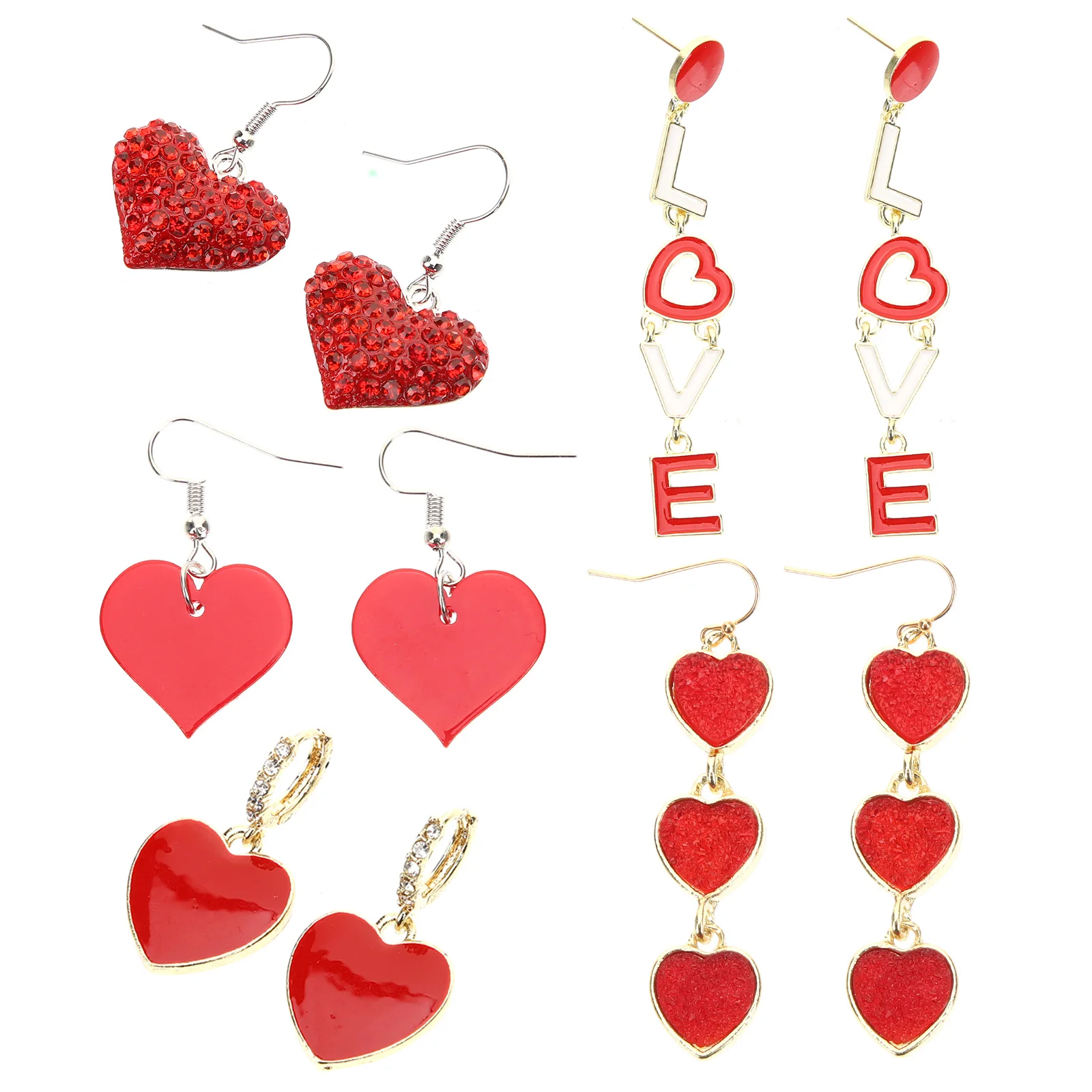 Heart Earrings for Women 5 Pairs Love Letter Pendant Beaded Alloy Drop Dangle Heart Jewelry Ear Accessories Birthday Valentine
Heart Earrings for Women 5 Pairs Love Letter Pendant Beaded Alloy Drop Dangle Heart Jewelry Ear Accessories Birthday Valentine