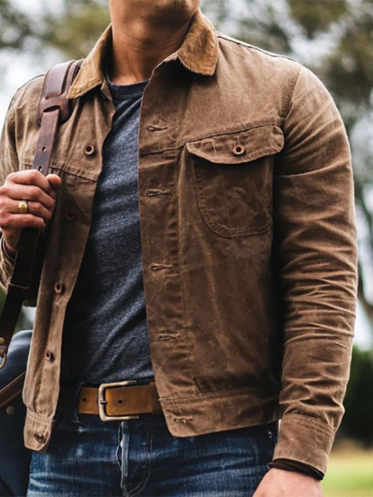 Retro Casual Men's Jaet Spring Autumn Trendy Collarl Cardigan Coat Youth ular Straight Hem Long Sve Outerwear
Retro Casual Men's Jaet Spring Autumn Trendy Collarl Cardigan Coat Youth ular Straight Hem Long Sve Outerwear