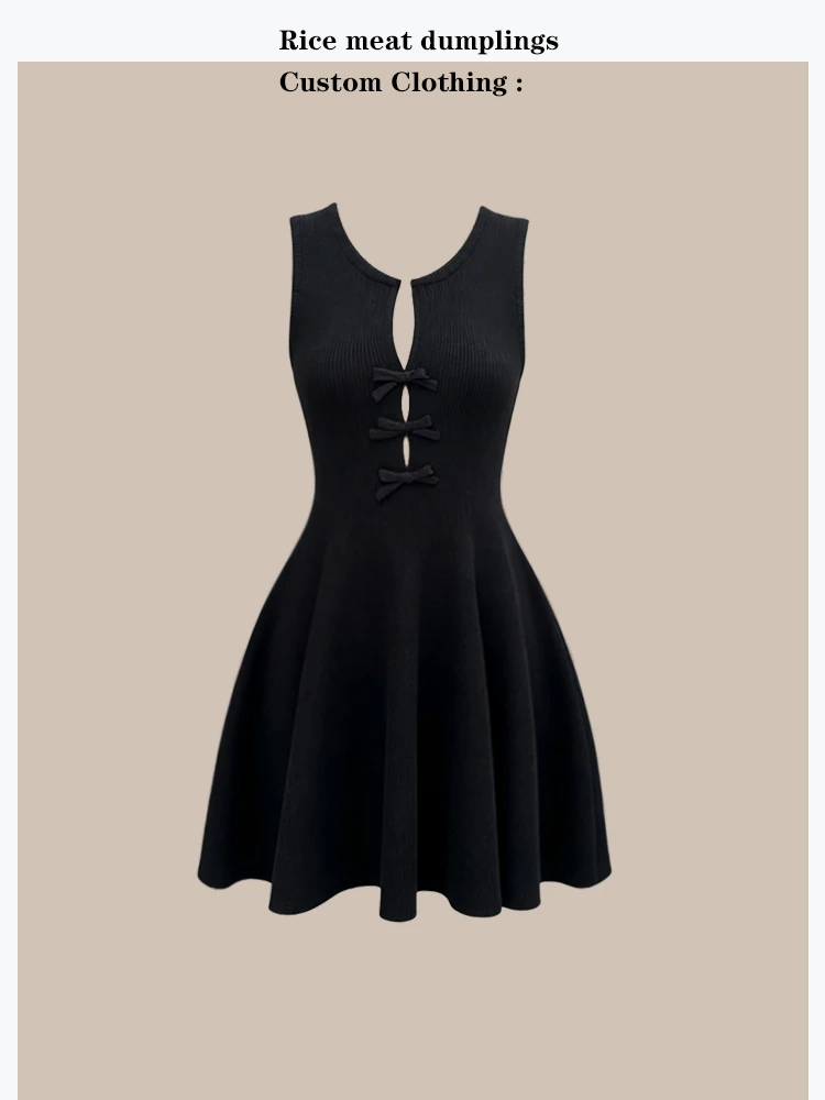 Pure Desire Knitted Dress with Waist Cinching Vest Style Knot Buttons A-Line Silhouette for Ladies Summer Season
Pure Desire Knitted Dress with Waist Cinching Vest Style Knot Buttons A-Line Silhouette for Ladies Summer Season