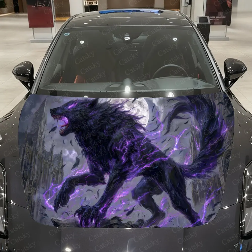 Wilderness Purple Lightning Fierce Wolf Car Vinyl Wrap, PVC Waterproof Car Hood Sticker, Self-Adhesive Scratch-Resistant Sticker
Wilderness Purple Lightning Fierce Wolf Car Vinyl Wrap, PVC Waterproof Car Hood Sticker, Self-Adhesive Scratch-Resistant Sticker