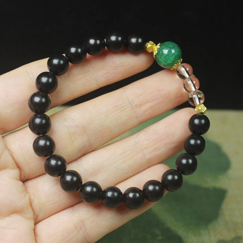 Ebony 8mm with green ice crackle , unisex hand bracelet, decorative prayer , Buddhist beads
Ebony 8mm with green ice crackle , unisex hand bracelet, decorative prayer , Buddhist beads