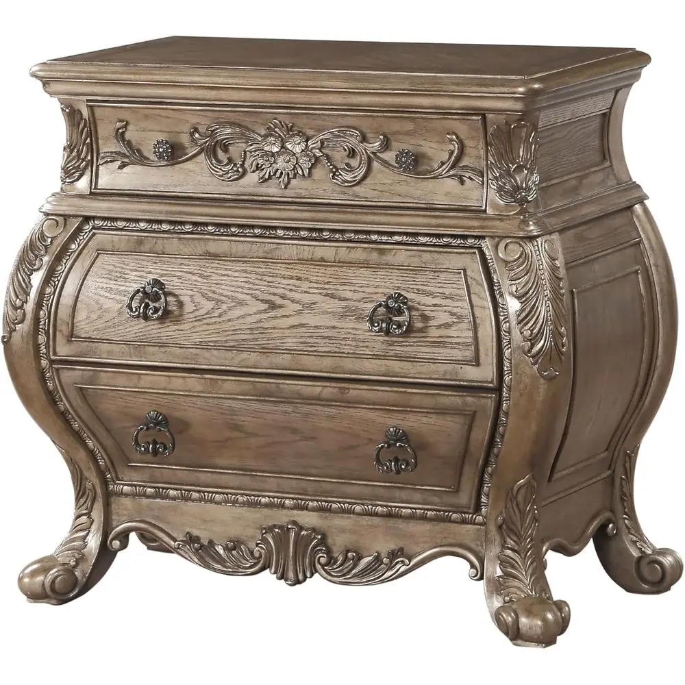 Ragenardus Wood Nightstand with 3 Ders in Vintage Oak
Ragenardus Wood Nightstand with 3 Ders in Vintage Oak