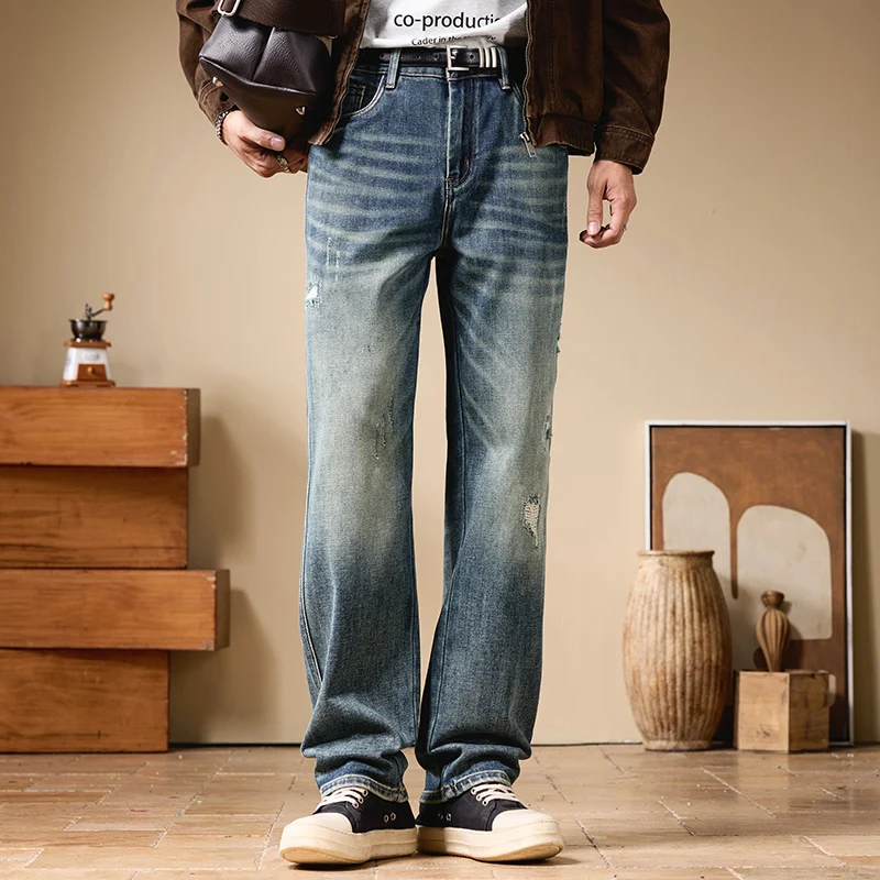 Men's Soft Comfortable Elastic Loose Casual Large Size Straight Denim Pants Jeans Man Streetwear Vintage Jeans Trousers
Men's Soft Comfortable Elastic Loose Casual Large Size Straight Denim Pants Jeans Man Streetwear Vintage Jeans Trousers