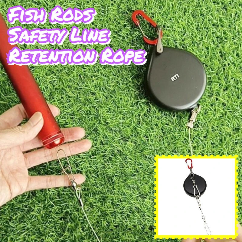Durable Locking Automatic Telescopic Steel Wire Loss Line Portable Fish Rods Safety Line Retention Rope Tackle Fishing Supplies
Durable Locking Automatic Telescopic Steel Wire Loss Line Portable Fish Rods Safety Line Retention Rope Tackle Fishing Supplies