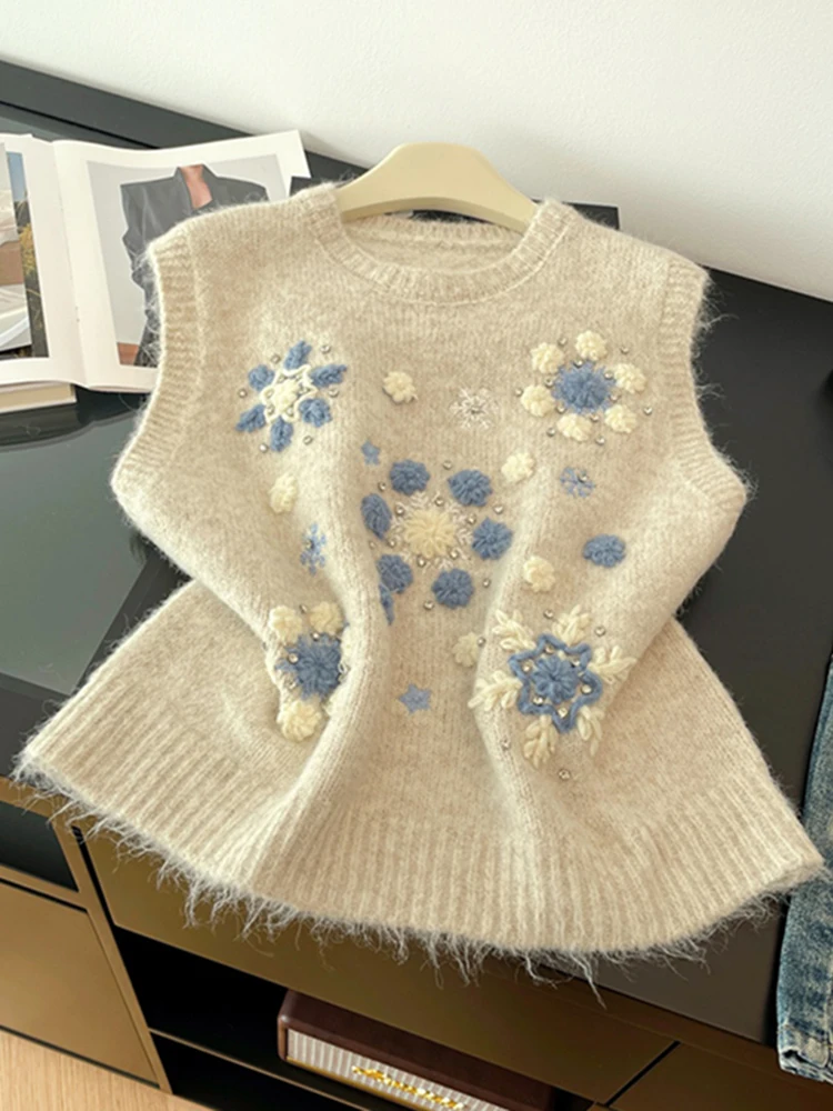 Versatile Svel Sweater Vest Women's Autumn Winter Loose Slimming Base irt Tank Top Casual Sle round Ne Plant Flor...
Versatile Svel Sweater Vest Women's Autumn Winter Loose Slimming Base irt Tank Top Casual Sle round Ne Plant Flor...