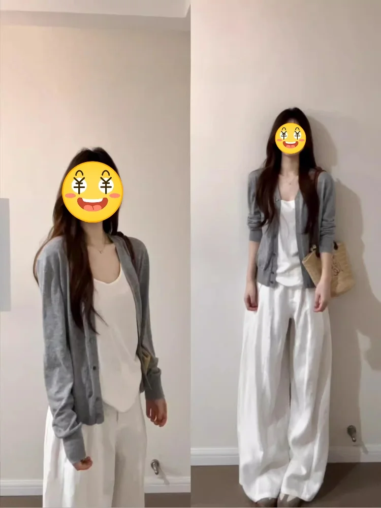 Spring Summer Women's Loose Fit V-Neck Knitted Cardigan Lightweight Long Sleeve UV Protection Top Casual Style Fashion
Spring Summer Women's Loose Fit V-Neck Knitted Cardigan Lightweight Long Sleeve UV Protection Top Casual Style Fashion