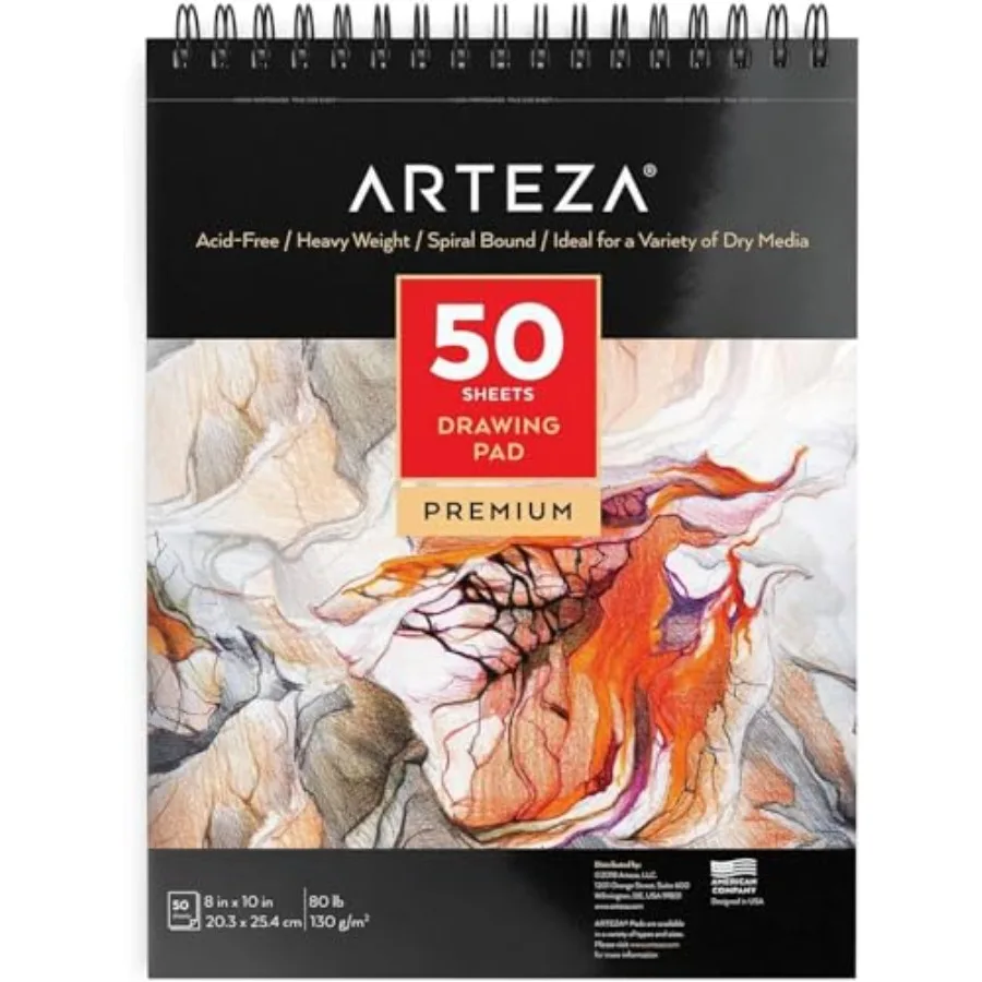 Drawing Paper Pad, 8 x 10 Inch, Pack of 1, 50 Sheets, Spiral Bound Artist Drawing Books, Durable Acid Free White Sketch Paper
Drawing Paper Pad, 8 x 10 Inch, Pack of 1, 50 Sheets, Spiral Bound Artist Drawing Books, Durable Acid Free White Sketch Paper