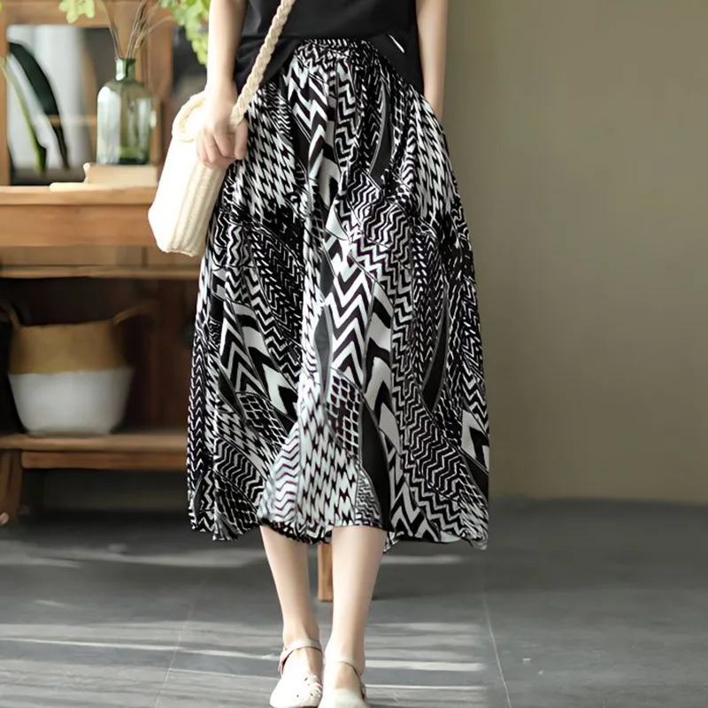 Fashion Elastic Pockets Vintage Printed Leopard Skirts Women's Clothing 2024 Summer New Loose Office Lady High Waist Skirts
Fashion Elastic Pockets Vintage Printed Leopard Skirts Women's Clothing 2024 Summer New Loose Office Lady High Waist Skirts