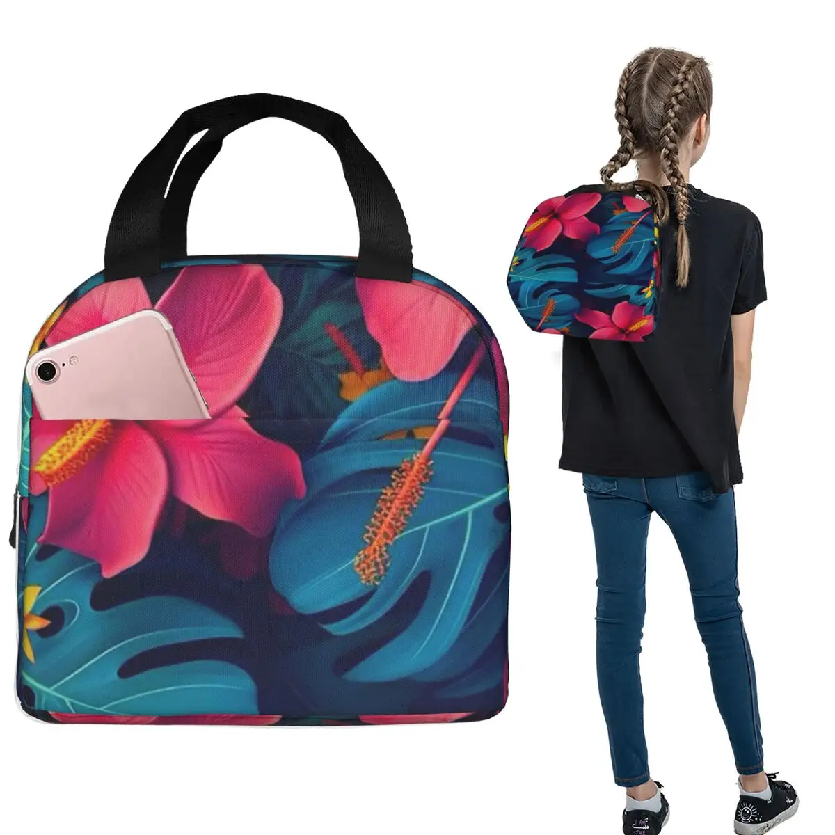 Tropical Plant Insulated Lunch Bag for Women Kids Portable Food Boxes Thermal Lunch Box Tote
Tropical Plant Insulated Lunch Bag for Women Kids Portable Food Boxes Thermal Lunch Box Tote