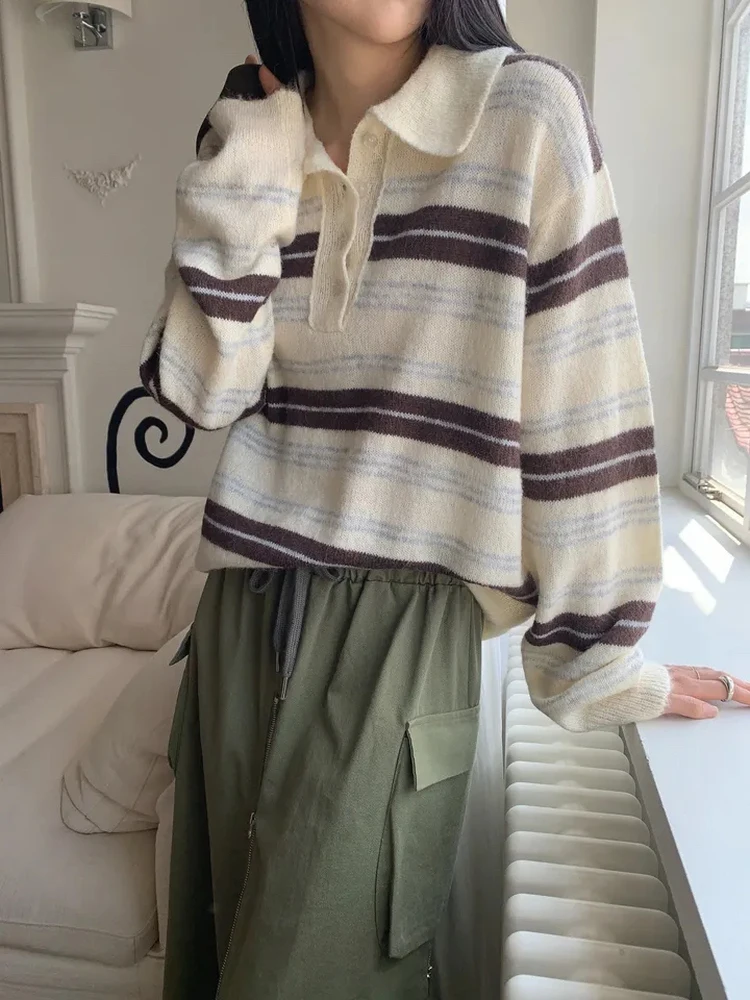 Casual Loose Women's Neck Striped Knitwear Long Sleeve Comfortable Soft Sweater Overhead Style Daily Wear Commute Fashion
Casual Loose Women's Neck Striped Knitwear Long Sleeve Comfortable Soft Sweater Overhead Style Daily Wear Commute Fashion