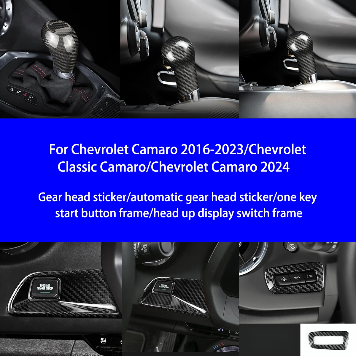 Для Chevrolet Camaro сухая блокирующая головка из углеродного волокна/одна кнопка запуска, рамка/подголовная рамка переключателя дисплея, внутренние детали
Для Chevrolet Camaro сухая блокирующая головка из углеродного волокна/одна кнопка запуска, рамка/подголовная рамка переключателя дисплея, внутренние детали