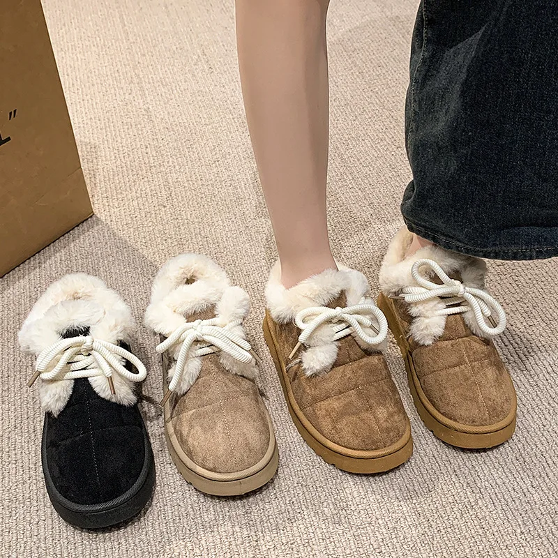Internet Celebrity Warm Thick-Soled Snow Boots for Women Winter New Fashion Korean Style Lace-Up Thickened Cotton Shoes
Internet Celebrity Warm Thick-Soled Snow Boots for Women Winter New Fashion Korean Style Lace-Up Thickened Cotton Shoes