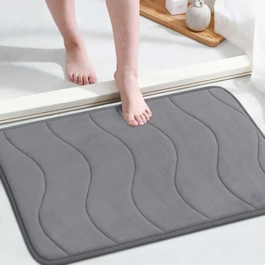 Memory Foam Bath Mat for Bathroom Non Slip Quick Dry Super Water Absorbent Shower Rug, 24x17, Grey
Memory Foam Bath Mat for Bathroom Non Slip Quick Dry Super Water Absorbent Shower Rug, 24x17, Grey