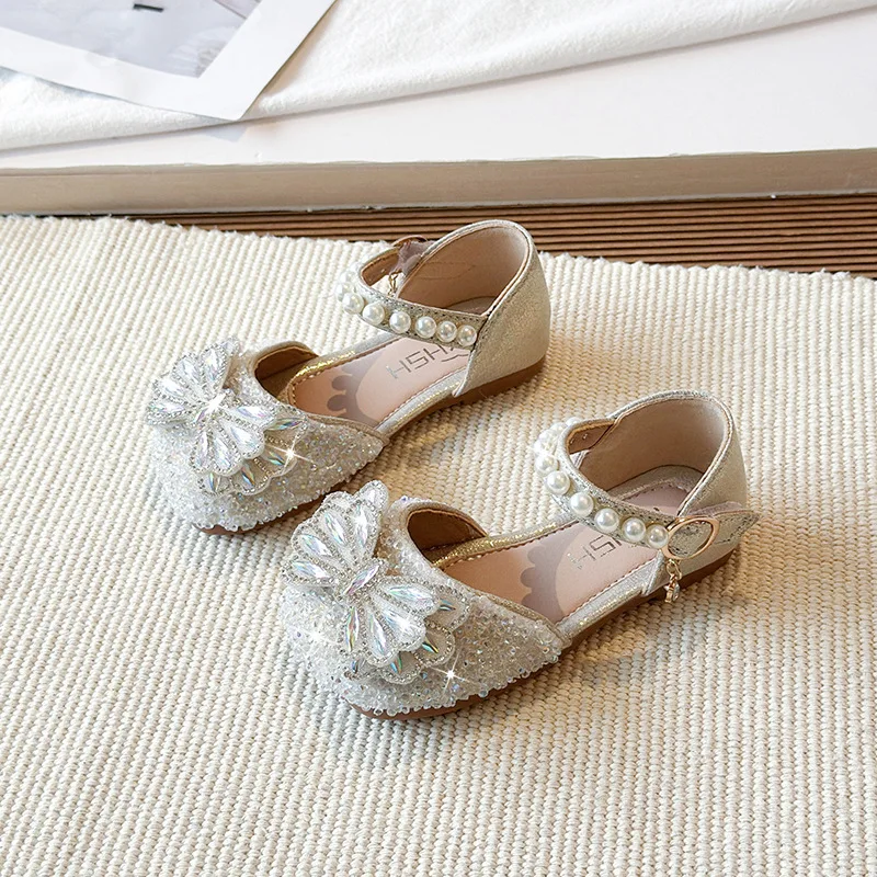 Luxury Girls Perform Sandals Summer Rhinestone Bow Kids Princess Dress Shoes for Wedding Party Causal Children's Flat Sandals
Luxury Girls Perform Sandals Summer Rhinestone Bow Kids Princess Dress Shoes for Wedding Party Causal Children's Flat Sandals