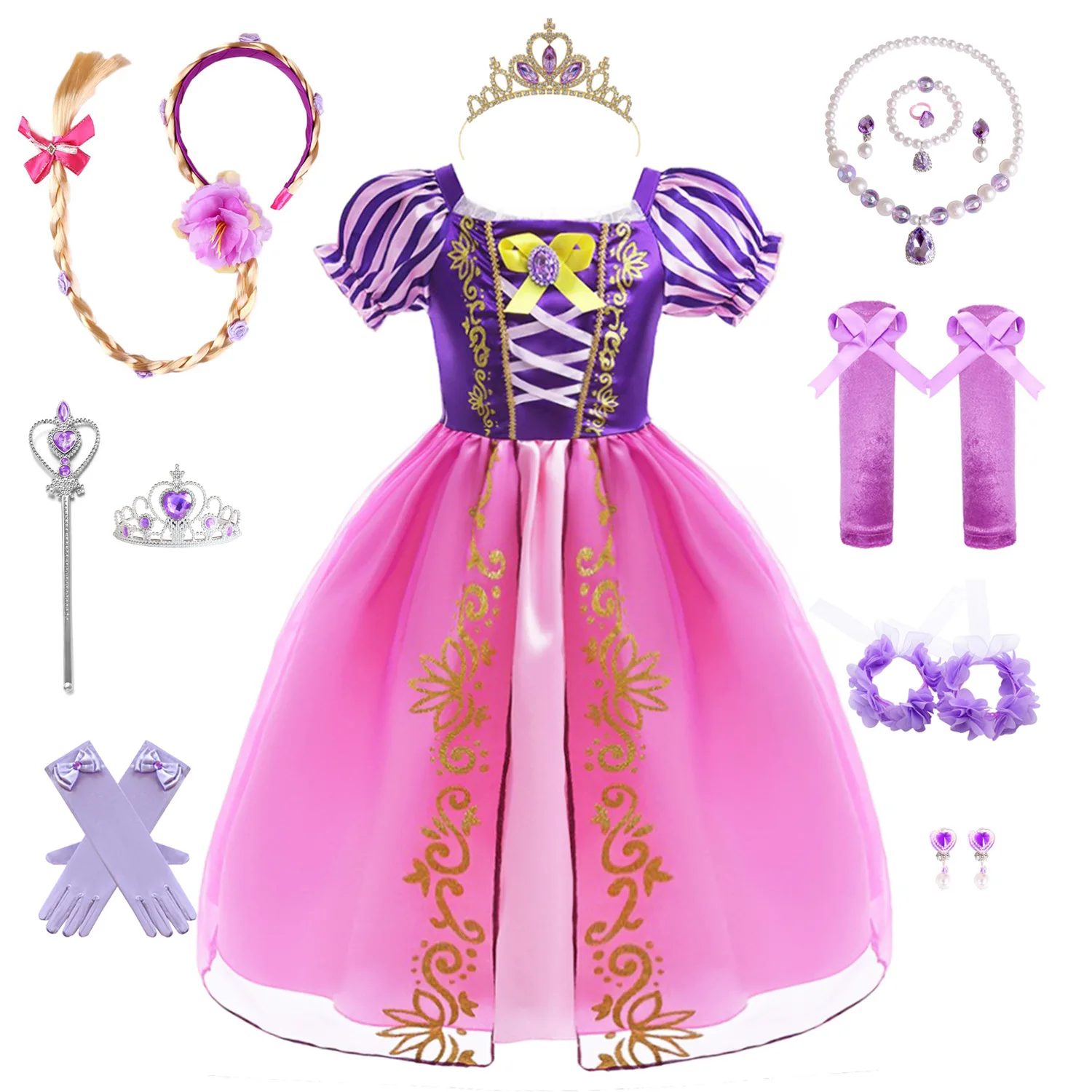 Shiny Toddler Little Girls Movie Princess Tangled Rapunzel Birthday Party Cosplay Halloween Dress
Shiny Toddler Little Girls Movie Princess Tangled Rapunzel Birthday Party Cosplay Halloween Dress