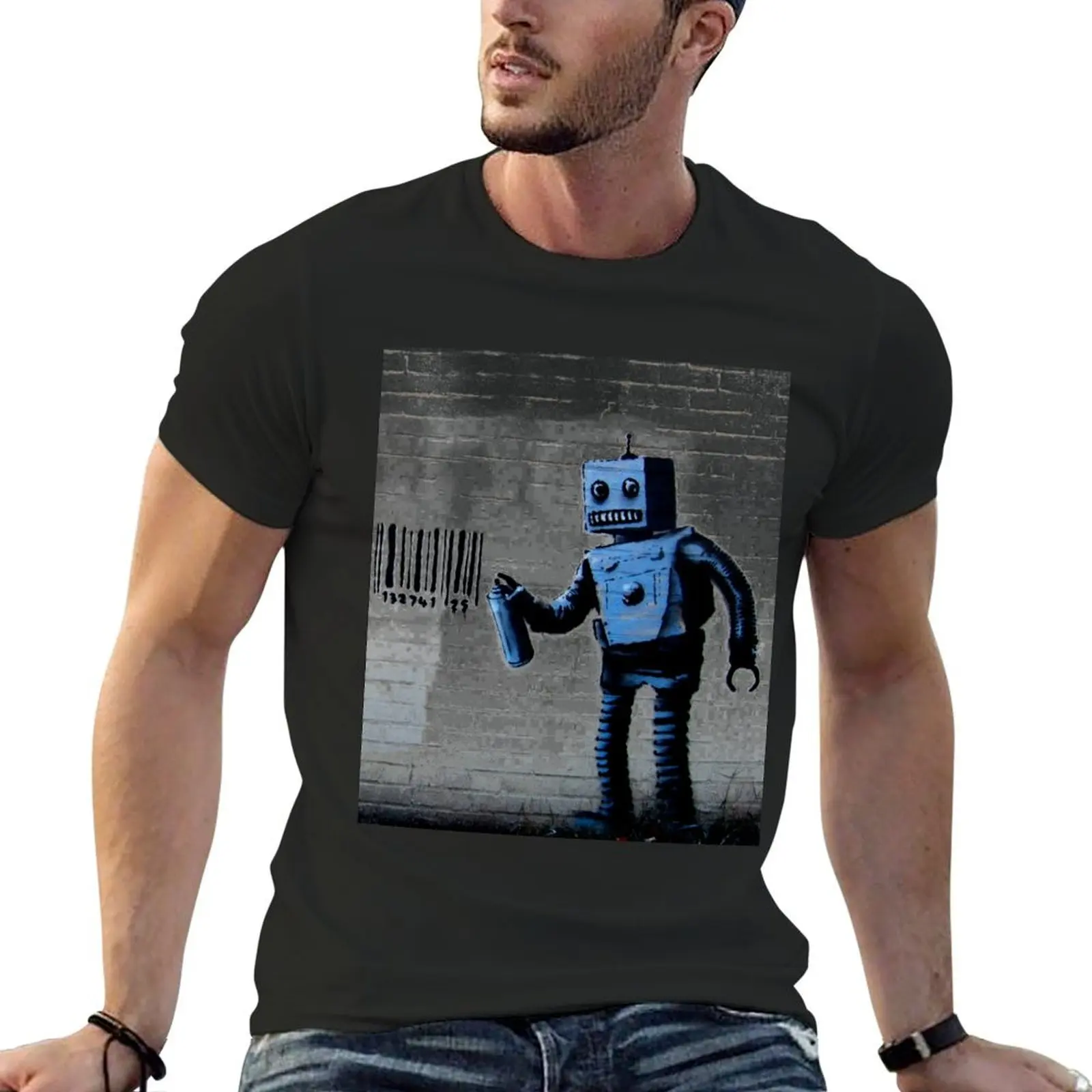 GRAFFITI ROBOT BARCODE BANSKY T-Shirt cute clothes funnys summer top graphic tshirt men
GRAFFITI ROBOT BARCODE BANSKY T-Shirt cute clothes funnys summer top graphic tshirt men