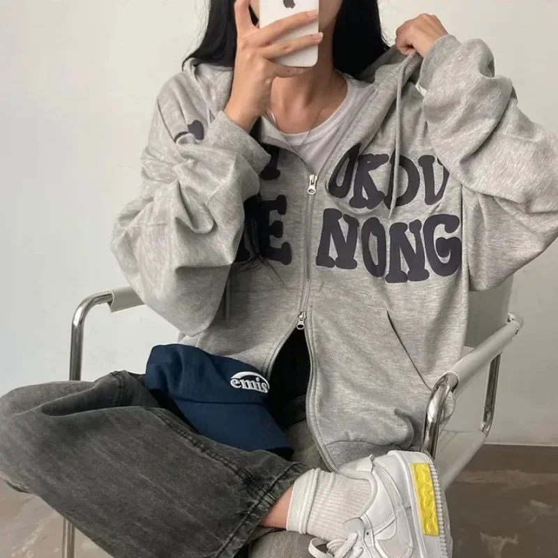 Women Hoodies High Street Harajuku Retro Hip Hop Zip Up Hoodie Loose Women Sweatshirt Hoodie Clothes Y2k Hoodie Autumn Korean
Women Hoodies High Street Harajuku Retro Hip Hop Zip Up Hoodie Loose Women Sweatshirt Hoodie Clothes Y2k Hoodie Autumn Korean
