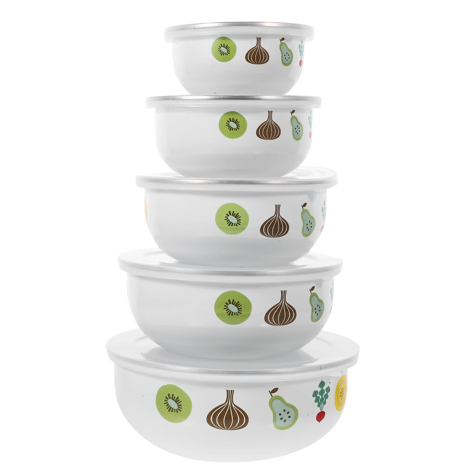 5 Pcs Fresh Keeping Bowls Set Enamel Salad Fruit Covered Lids Kitchen Home Camping Picnic Soup Noodle Snack Dessert Storage
5 Pcs Fresh Keeping Bowls Set Enamel Salad Fruit Covered Lids Kitchen Home Camping Picnic Soup Noodle Snack Dessert Storage