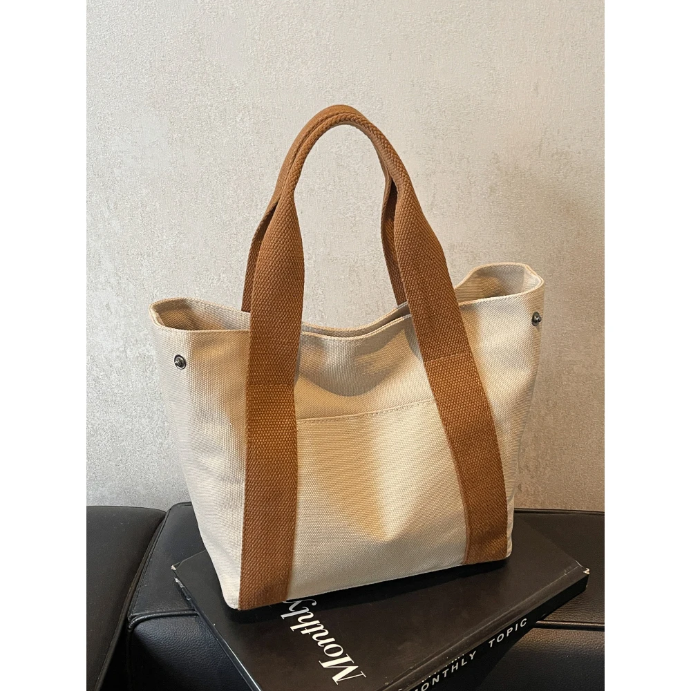 Women Simple Canvas Bag Japanese Casual All-Match Zipper Large Capacity Hand-Held Tote Bags Daily Shopping Commute Handbags
Women Simple Canvas Bag Japanese Casual All-Match Zipper Large Capacity Hand-Held Tote Bags Daily Shopping Commute Handbags
