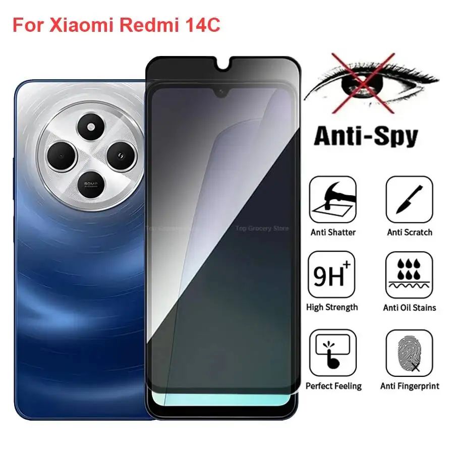 For Xiaomi Redmi 14C Anti Spy Privacy Tempered Glass Protector Compatible For Redmi14c Full Cover Screen Phone Film
For Xiaomi Redmi 14C Anti Spy Privacy Tempered Glass Protector Compatible For Redmi14c Full Cover Screen Phone Film