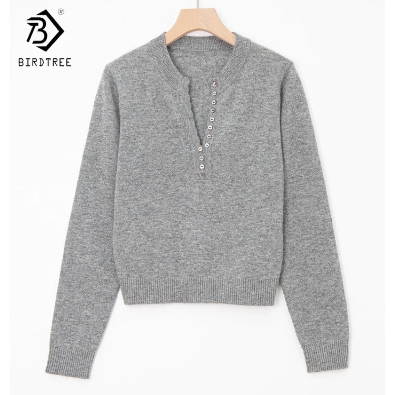 Birdtree, теплый вязаный свитер из 100% овечьей шерсти, женский однотонный трикотаж с v-образным вырезом, осенне-зимний пуловер 2025, белый, серый T5O836JF
Birdtree, теплый вязаный свитер из 100% овечьей шерсти, женский однотонный трикотаж с v-образным вырезом, осенне-зимний пуловер 2025, белый, серый T5O836JF