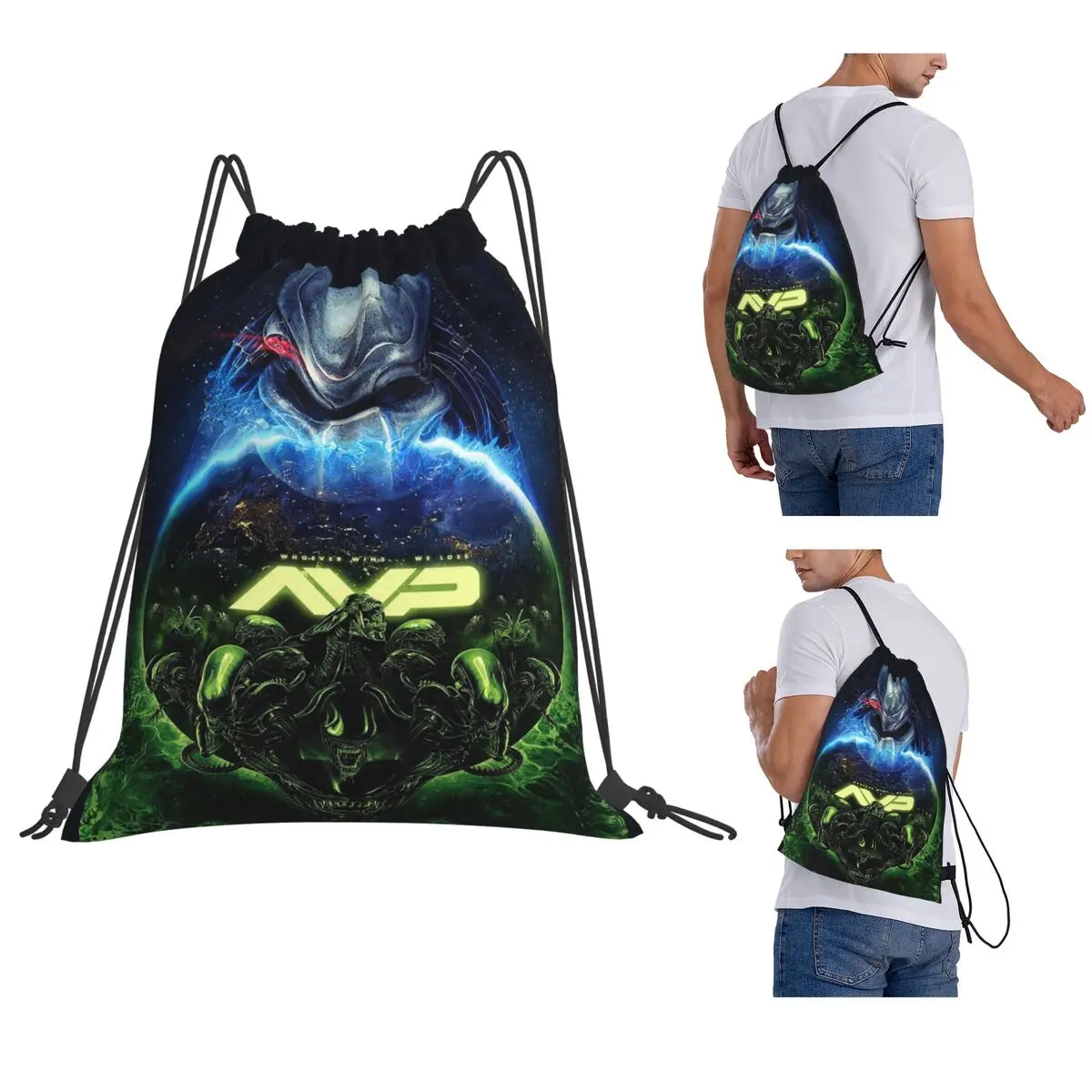 Alien Vs Predator Horror Science Fiction Comics Backpacks Fashion Drawstring Bags Sports Bag Book Bags for Man Woman Students
Alien Vs Predator Horror Science Fiction Comics Backpacks Fashion Drawstring Bags Sports Bag Book Bags for Man Woman Students