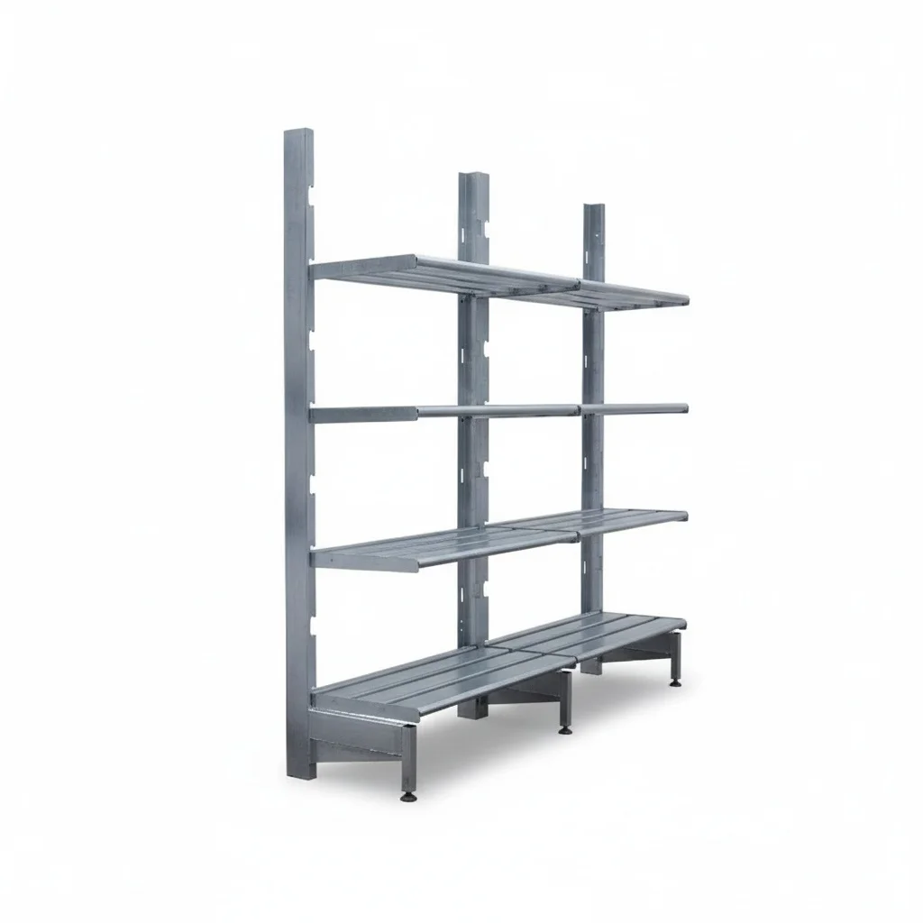 Aluminum Storage Shelves, 2500 lbs Capacity Cantilever Shelving, Heavy Duty Metal Shelf with Adjustable Feet, Warehouse Rack
Aluminum Storage Shelves, 2500 lbs Capacity Cantilever Shelving, Heavy Duty Metal Shelf with Adjustable Feet, Warehouse Rack