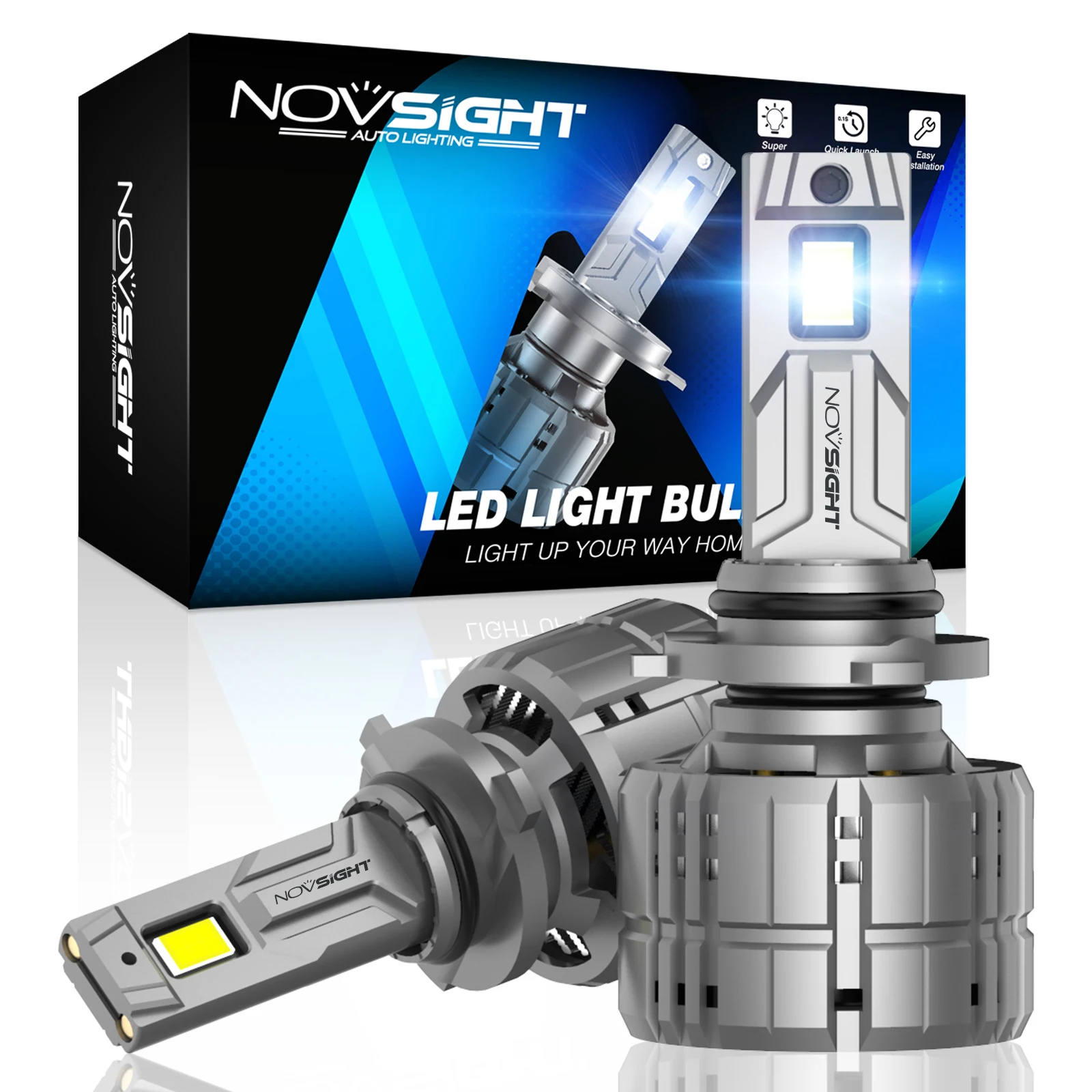 NOVSIGHT N60 Ultra Series | Светодиодные лампы 9006 HB4 Супер яркие 200 Вт 40000LM 6500K Белые | 2 лампочки
NOVSIGHT N60 Ultra Series | Светодиодные лампы 9006 HB4 Супер яркие 200 Вт 40000LM 6500K Белые | 2 лампочки