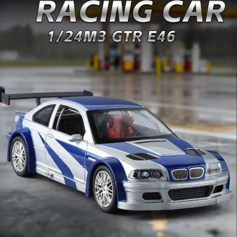 Модель автомобиля из литого сплава 1:24 BMW M3 GTR E46, миниатюрная коллекционная модель, украшение, игрушка, подарок на день рождения, декор для дома
Модель автомобиля из литого сплава 1:24 BMW M3 GTR E46, миниатюрная коллекционная модель, украшение, игрушка, подарок на день рождения, декор для дома
